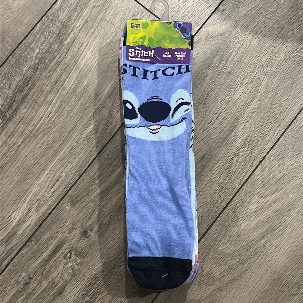 NEW Disney 5-pack Stitch Socks size 10-13 (4-6 yrs)